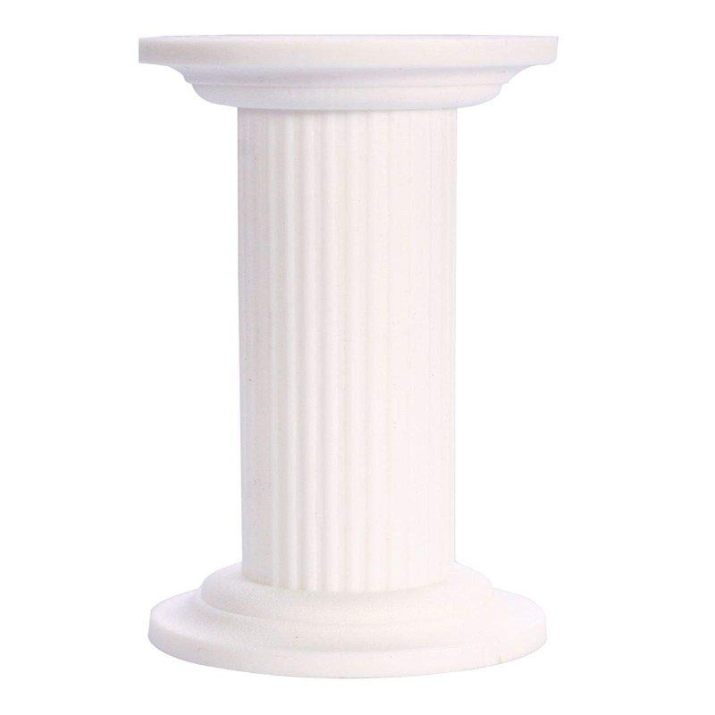 Choco Decor Plastic Cake Pillars White 6 Inch, 6-Pieces, White