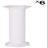 Choco Decor Plastic Cake Pillars White 6 Inch, 6-Pieces, White view 2