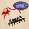 Sehaz Artworks Metal Key Holder for Home | Bird Key Hooks | Key Holder for Home Decor Stylish | Key Stand for Wall (7 Hooks, Black) view 2