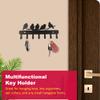 Sehaz Artworks Metal Key Holder for Home | Bird Key Hooks | Key Holder for Home Decor Stylish | Key Stand for Wall (7 Hooks, Black) view 4