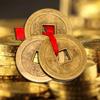 3 Lucky Coins Tied Red Ribbon Luck Wealth Feng Shui for Jinali Gems view 1