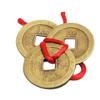 3 Lucky Coins Tied Red Ribbon Luck Wealth Feng Shui for Jinali Gems view 2