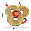 3 Lucky Coins Tied Red Ribbon Luck Wealth Feng Shui for Jinali Gems view 3
