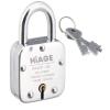 Smart Shophar Brass and Steel Hiage Atoot Padlock 65 MM Silver, Pack of 1 with Keys/Multipurpose Hardened Shackle Padlock for Door, Gate, Shutter and Home/Drill Resistant Body view 1