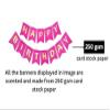 HK balloons Happy Birthday Banner Decoration For Boys, Girls, Boyfriend, Girlfriend, (Pink Bunting Banner) view 2