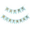 HK balloons Happy Birthday Banner Decoration For Boys, Girls, Boyfriend, Girlfriend, (Light Blue Bunting Banner) view 1