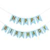 HK balloons Happy Birthday Banner Decoration For Boys, Girls, Boyfriend, Girlfriend, (Light Blue Bunting Banner) view 2