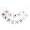 HK balloons Happy Birthday Banner Decoration For Boys, Girls, Boyfriend, Girlfriend, (White Bunting Banner) view 1