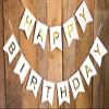 HK balloons Happy Birthday Banner Decoration For Boys, Girls, Boyfriend, Girlfriend, (White Bunting Banner) view 2
