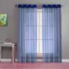 KOSOVO Polyester Striped Grommet Long Door Curtain, Long Door - 48-inch X 96-inch, Blue, Pack of 1 view 2