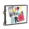 PAPER PLANE DESIGN DIY Happy Birthday Bro Scrapbook Photo Album, Multicolor view 1