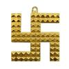 Brij Sugandha Golden Ashtadhatu Hanging Swastik Pyramid Vastu Yantra (8 x 7 cm) for Energy, Insomnia and Sleeplessness by The Kanha Store view 1