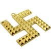 Brij Sugandha Golden Ashtadhatu Hanging Swastik Pyramid Vastu Yantra (8 x 7 cm) for Energy, Insomnia and Sleeplessness by The Kanha Store view 3