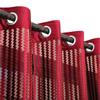 KOSOVO Polyester Striped Grommet Long Door Curtain, Long Door -48-inch X 96-inch, Maroon, Pack of 1 view 1
