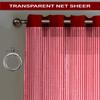 KOSOVO Polyester Striped Grommet Long Door Curtain, Long Door -48-inch X 96-inch, Maroon, Pack of 1 view 3