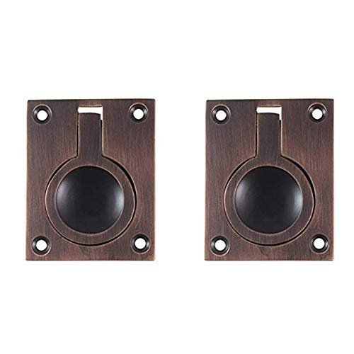 Adonai Hardware Regular Brass Flush Pull (Antique Copper) (Supplied as 2 Pieces per Pack)