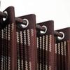 KOSOVO Polyester Striped Grommet Long Door Curtain, Long Door -48-inch X 96-inch, Brown, Pack of 1 view 1