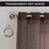 KOSOVO Polyester Striped Grommet Long Door Curtain, Long Door -48-inch X 96-inch, Brown, Pack of 1 view 3