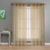 KOSOVO Polyester Striped Grommet Long Door Curtain, Long Door -48-inch X 96-inch, Gold, Pack of 1 view 2