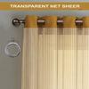 KOSOVO Polyester Striped Grommet Long Door Curtain, Long Door -48-inch X 96-inch, Gold, Pack of 1 view 3