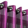 KOSOVO Polyester Striped Grommet Long Door Curtain, Long Door -48-inch X 96-inch, Violet, Pack of 1 view 1
