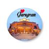 PEACOCKRIDE Love Gurugram I Souvenir l Travel I Fridge Magnet (Metal, Multicolour, 75mm) view 1