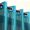 KOSOVO Polyester Striped Grommet Long Door Curtain, Long Door - 48-inch X 96-inch, Turquoise, Pack of 1 view 1