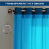 KOSOVO Polyester Striped Grommet Long Door Curtain, Long Door - 48-inch X 96-inch, Turquoise, Pack of 1 view 3
