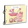 Paper Plane Design Scrapbook Photo Album - Its A Girl Photo Book, Memorable Unique Gift For Mom Kids Babies Craft Picture Scrapbook Diary Album, Size- 9 x 6.5 Inch view 1