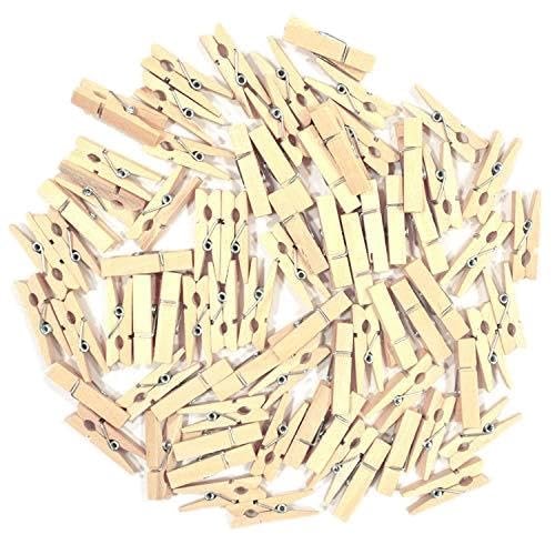 Improvhome 12 Crafts Natural Wooden Photo/Paper Clips -Pack of 12