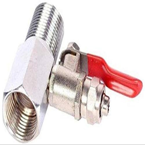 PBROS RO Brass Steel Inlet Set RO Filter Valve Set, 3/8" Size Pipe