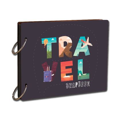 Paper Plane Design DIY Travel Scrapbook Photo Album Diary, Multicolor, 22 cm x 16 cm