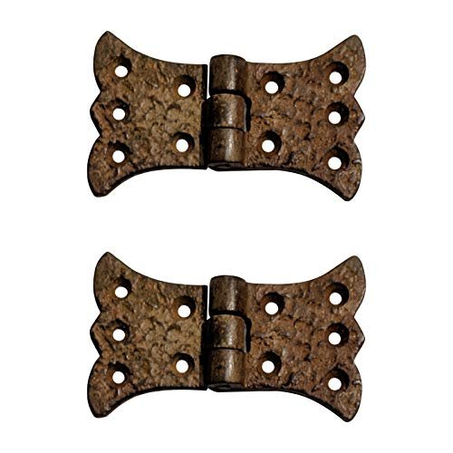 Adonai Hardware Aeneus Antique Iron Butterfly H Cabinet Hinge- Rust Living Finish (Supplied as Two Pieces per Pack)