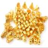 Jaz Design House's Combo of Most Popular Tassel Making Golden Caps in Golden Finish Pack of 4 Type 25 pcs. Each, Leather view 1