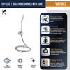 KAMAL Arch Handheld Rain Shower Head with Shower Tube & Wall Hook | High Pressure Water Flow | Chrome Finish | Silver Bathroom Shower Set view 3