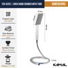 KAMAL Arch Handheld Rain Shower Head with Shower Tube & Wall Hook | High Pressure Water Flow | Chrome Finish | Silver Bathroom Shower Set view 4