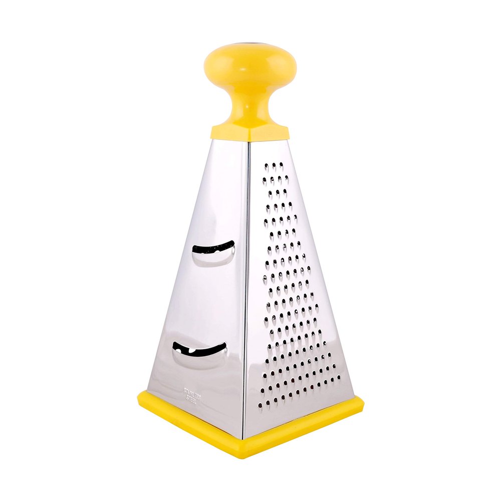 CLASSY TOUCH Stainless Steel, Plastic 4 in 1 Grater/Slicer, Yellow and Silver