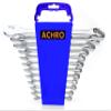 ACHRO Open End 12 pcs Long Combination Spanner Set | Wrench Set/Spanner Set Tools Kit/Tools Kit for Home Use and Professional Spanners (12 Piece) view 1