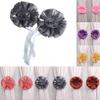 Funpa 1 Pair Curtain Tiebacks Fashion Elegant Curtain Flower Tie Home Decoration view 3