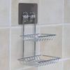Swadhin Stainless Steel Wall Mount Waterproof Magic Sticker Double Layer Soap Dish for Shower Bathroom Kitchen view 3