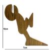 VAH New Standing Boy Design Small Non-Slip Wooden Door Stoppers - to Stop Or Jam The Doors view 2