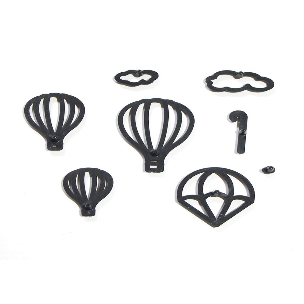 Cake Decor 8Pcs/Set Hot Air Balloon Silhouette Cookie Cutter Plastic Fondant Biscuit Cutter Sugarcraft Cake Decorating Tools