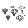 Cake Decor 8Pcs/Set Hot Air Balloon Silhouette Cookie Cutter Plastic Fondant Biscuit Cutter Sugarcraft Cake Decorating Tools view 1