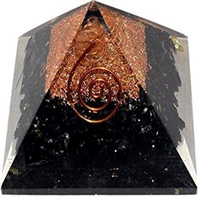 Mautik Sadiwala Stone Tourmaline Pyramid Orgone, Standard 12X4X7.5 Inch, Black