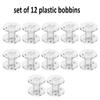 Zenith Plastic Bobbins Set of 12 Pieces - Compatible with Singer, Usha, Brother Sewing Machines | Includes Bobbins & Storage Box for Sewing Machine Accessories view 2