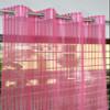 HOME UTSAV 2 Piece Sheer Strip Premium Tissue Net Polyester Curtains for Door 7 Feet, Pink view 1