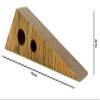 VAH New Block Wedge Design Small Non-Slip Wooden Door Stoppers - to Stop Or Jam The Doors view 2