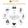 Synergy 25 Clips Stainless Steel Square Cloth Dryer | Cloth Hanger with Clips | Baby & Infant Clothes Drying Hanger | Undergarments & Socks Drying Rack (SY-CS15) view 4