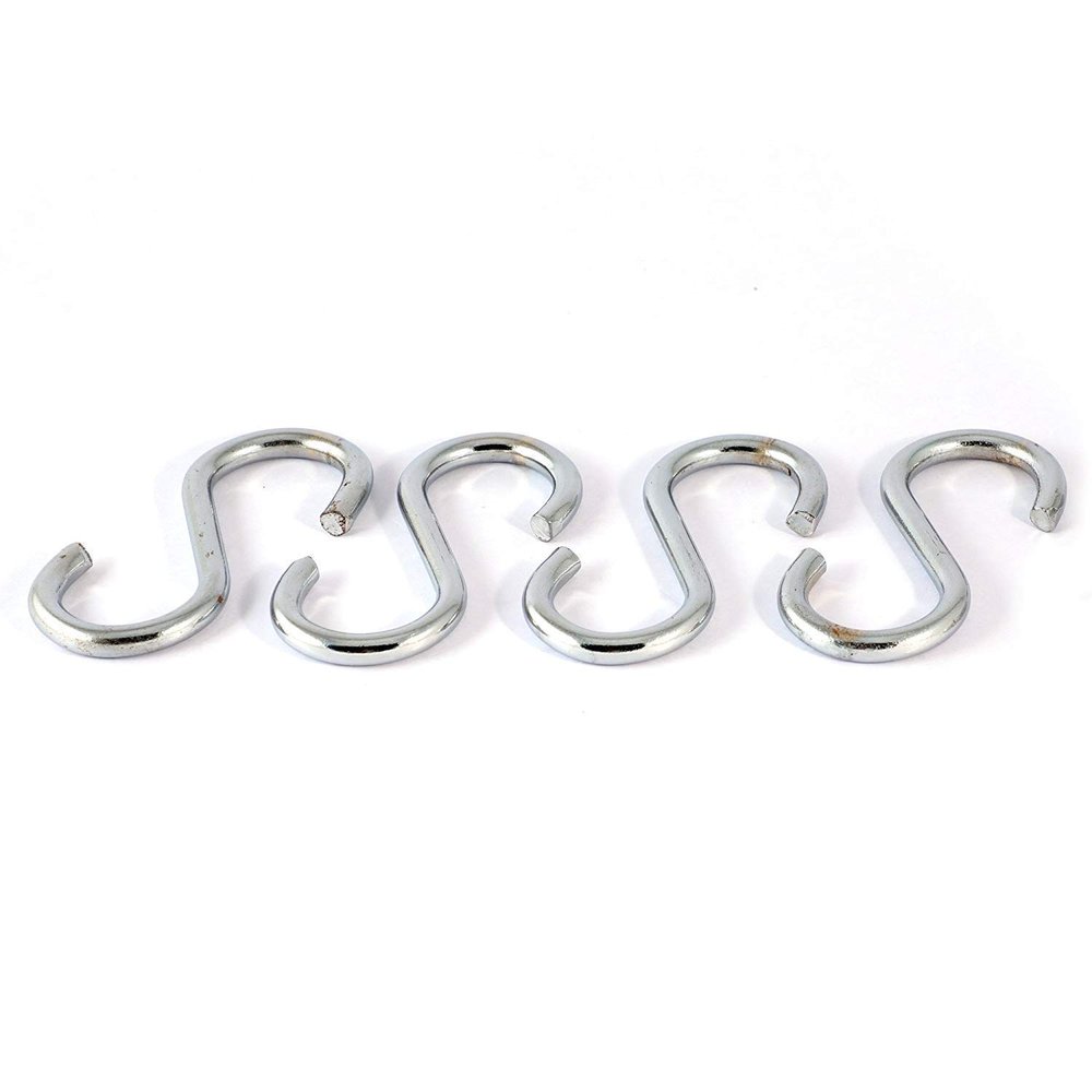Vrct S Hook Hanger For Clothes With Rubber Grip Shower Curtain Hanger - 8 Pcs Set