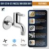 Kamal Full Brass Nozzle Bib Cock with Wall Flange - Dixy (DXY-2216) | Wall Mount Installation | Chrome Finish - Silver (Pack of 2) view 3
